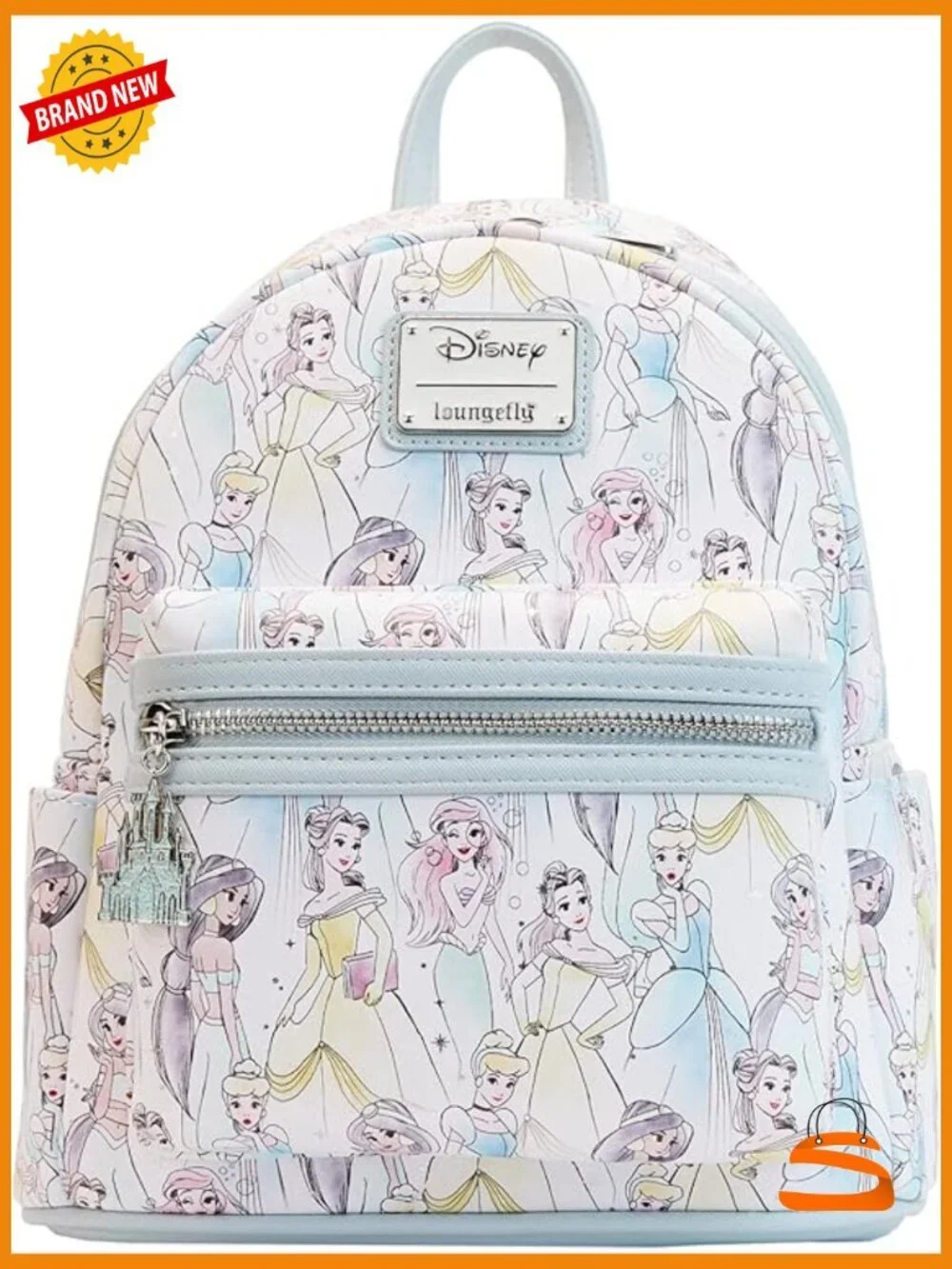 Disney Princess Sketch Shoulder Bag Faux Leather Adjustable Straps
